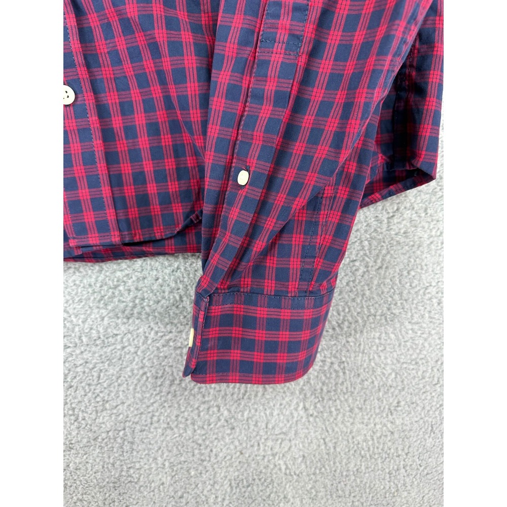 Abercrombie & Fitch Shirt Men XL Button Down Red Check Modern Muscle Fit Preppy - Picture 3 of 9